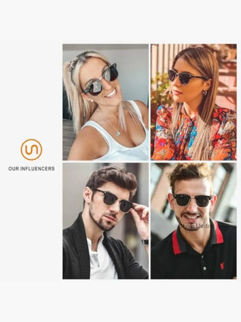 Classic Half-Frame Polarized Sunglasses with UV400 Protection for Driving &